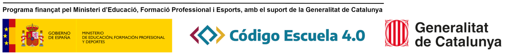 Programa finançat pel Ministeri d'Educació, Formació Professional i Esports, amb el suport de la Generalitat de Catalunya